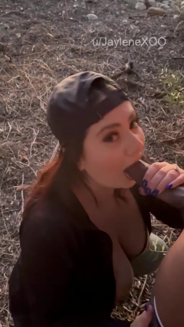 Sucking a BBC on a hiking trail while people were passing by on the other side of the bushes and my husband kept lookout